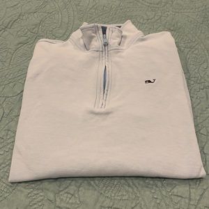 Men’s Vineyard Vines Saltwater Quarter Zip Light Blue Pullover, size small